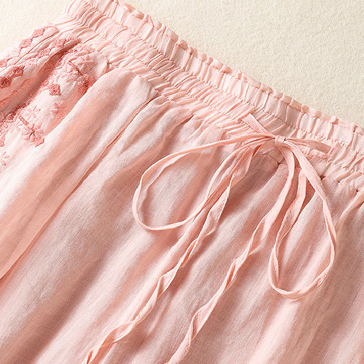 Pantalones de Buddha Stones para mujer, cintura alta, pierna ancha y bolsillos. - image 8