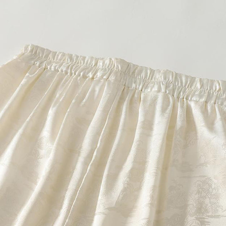 Pantalones anchos de lino y algodón para mujer, de color liso, con bolsillos, estilo casual de primavera, con estampado de Buddha Stones - image 4