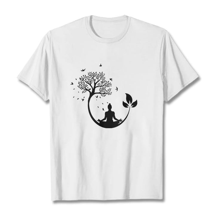 Camiseta de algodón con estampado de Buddha Stones de Buda - Blanco - 2XL - image 0