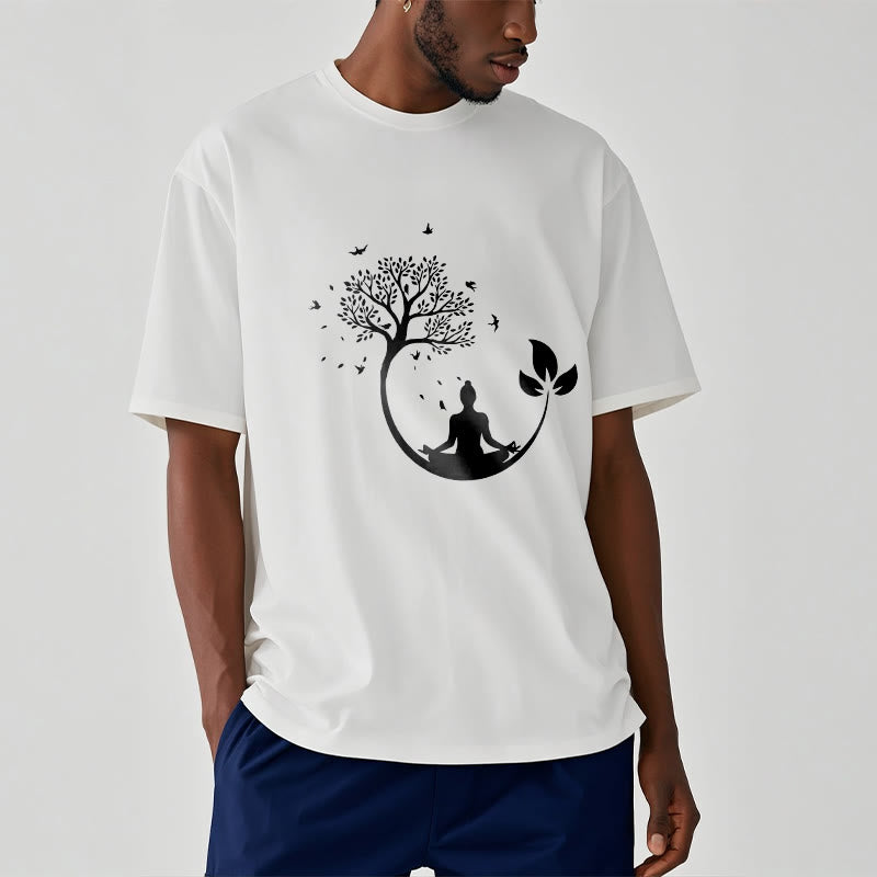 Camiseta de algodón con estampado de Buddha Stones de Buda - image 1