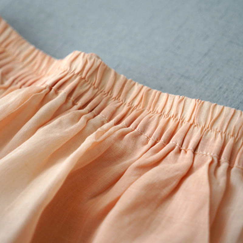 Pantalones casuales de pierna ancha con abertura de ramio, lisos y bolsillos, de Buddha Stones, para mujer, de largo 7-8