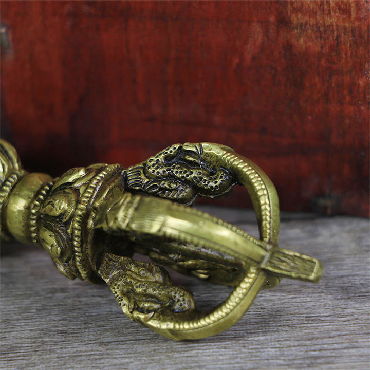 Buddha Stones hechas a mano en Nepal, Vajra Dorje de cinco puntas, decoración de metal de cobre - image 3