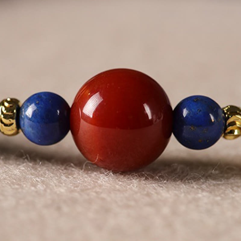 Pulsera con cuentas ultrafinas de ágata y lazurita pequeñas de Buddha Stones