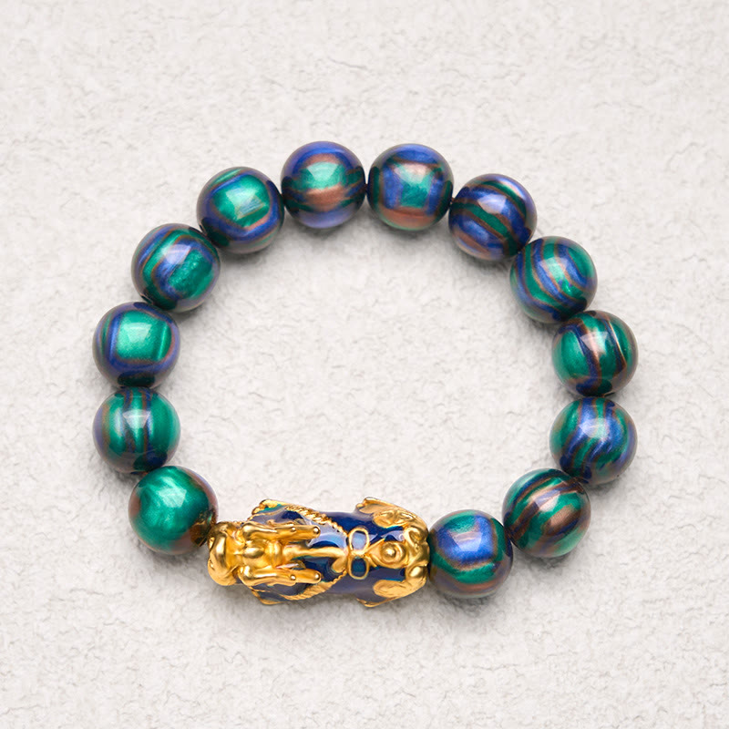 Pulsera PiXiu de curación positiva con Buddha Stones y sauce marino colorido que cambia de color - image 14