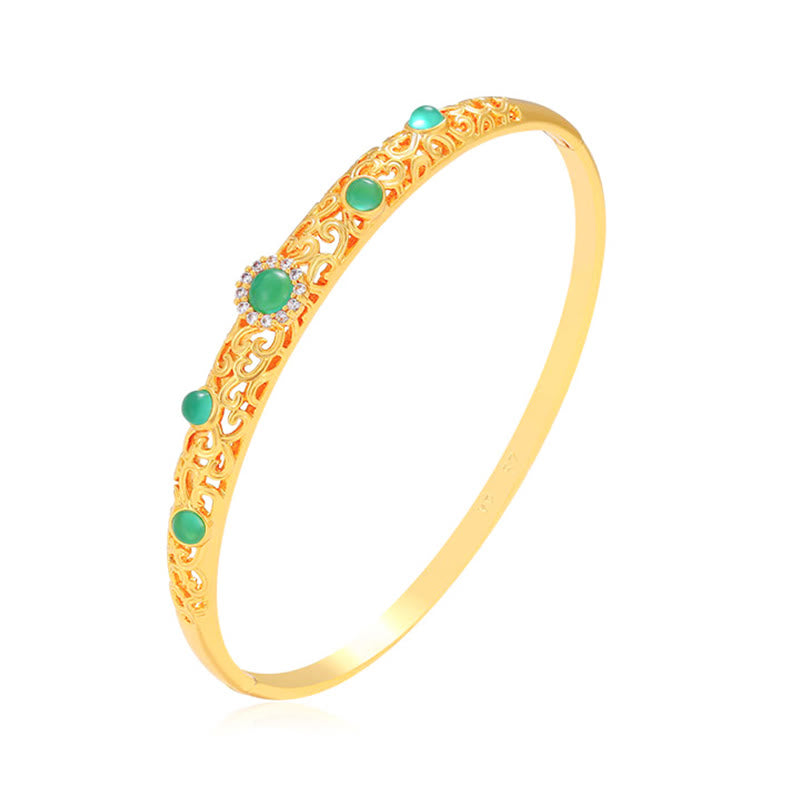 Pulsera de la suerte con circonitas y diseño de enredadera de Buddha Stones