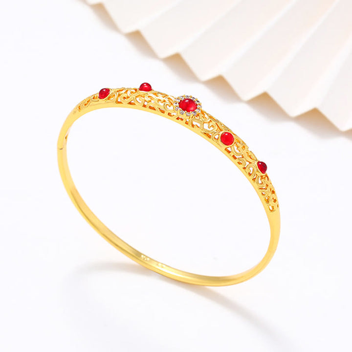 Pulsera de la suerte con circonitas y diseño de enredadera de Buddha Stones