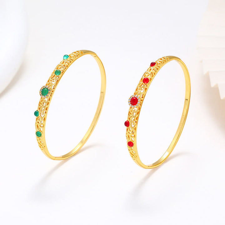 Pulsera de la suerte con circonitas y diseño de enredadera de Buddha Stones