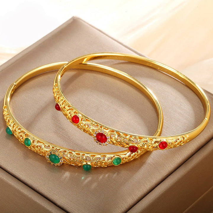 Pulsera de la suerte con circonitas y diseño de enredadera de Buddha Stones