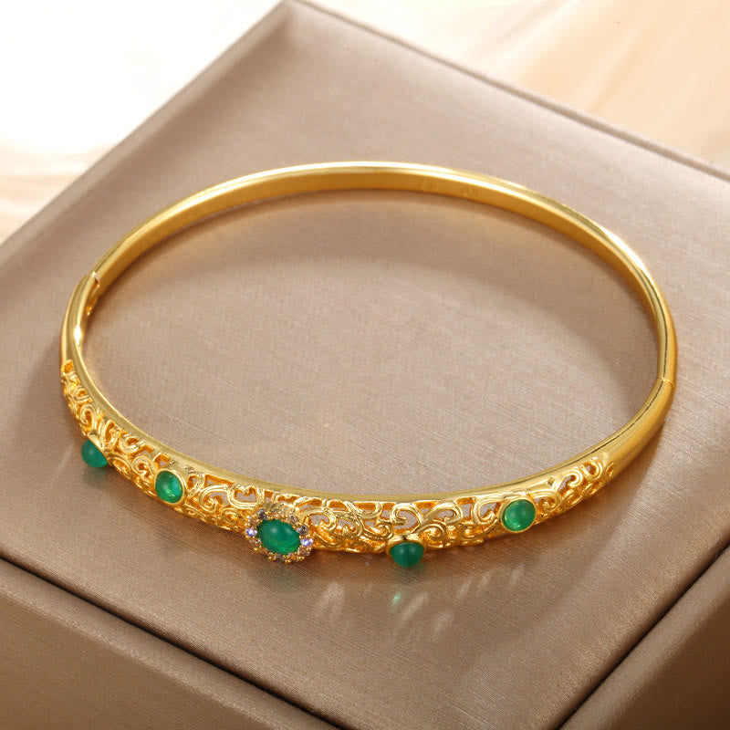 Pulsera de la suerte con circonitas y diseño de enredadera de Buddha Stones