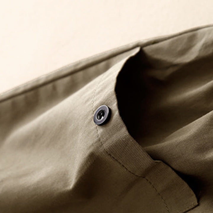 Pantalones de algodón de pierna ancha para mujer con diseño de botones, estilo vintage casual y bolsillos, con estampado de Buddha Stones - image 12