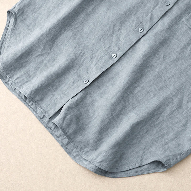 Conjunto de 2 piezas de camisa de manga larga con estampado de Buddha Stones y pantalones cortos para mujer, con bolsillos. - image 23