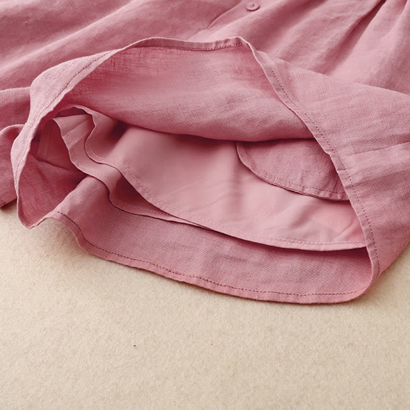 Conjunto de 2 piezas de camisa de manga larga con estampado de Buddha Stones y pantalones cortos para mujer, con bolsillos. - image 13