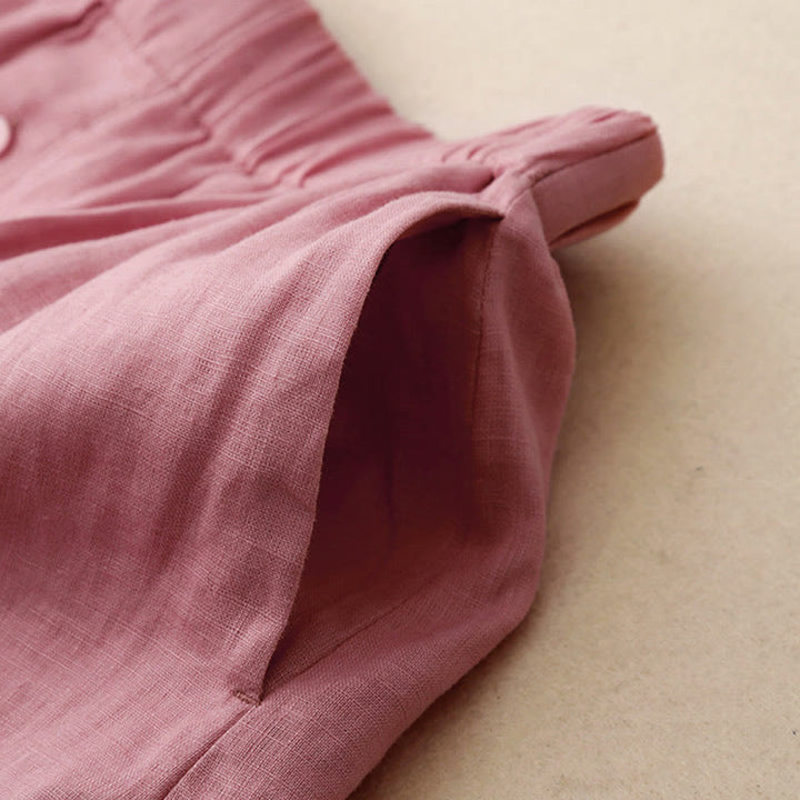 Conjunto de 2 piezas de camisa de manga larga con estampado de Buddha Stones y pantalones cortos para mujer, con bolsillos. - image 12