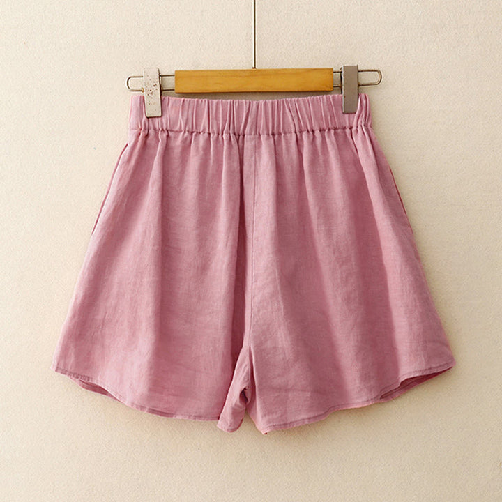 Conjunto de 2 piezas de camisa de manga larga con estampado de Buddha Stones y pantalones cortos para mujer, con bolsillos. - image 9