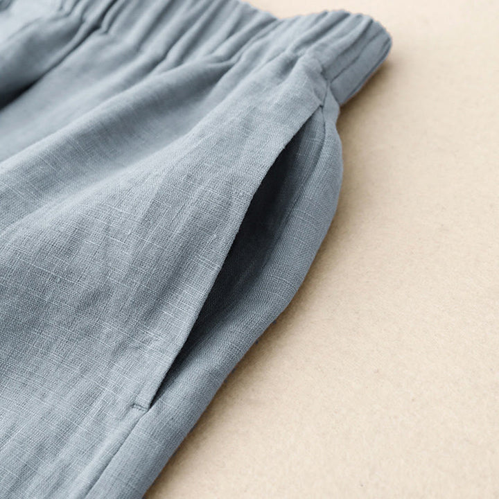 Conjunto de 2 piezas de camisa de manga larga con estampado de Buddha Stones y pantalones cortos para mujer, con bolsillos. - image 26