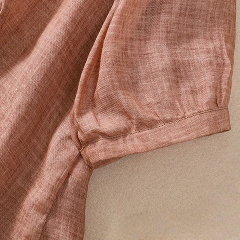 Cárdigan informal de lino y algodón para mujer, con cuello alto, manga tres cuartos y botones con volantes, estilo diario, con Buddha Stones - image 21