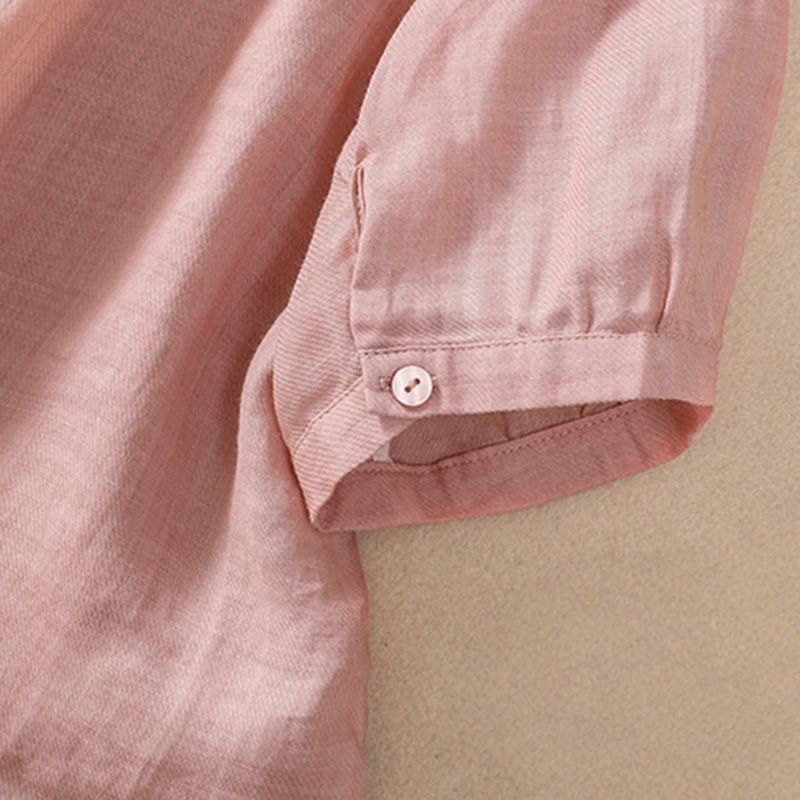 Cárdigan informal de lino y algodón para mujer, con cuello alto, manga tres cuartos y botones con volantes, estilo diario, con Buddha Stones - image 27