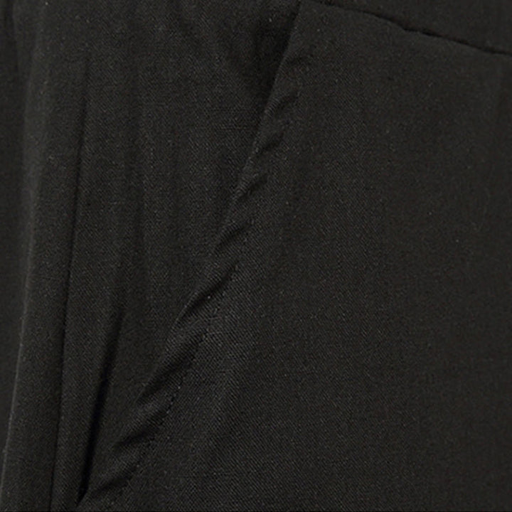 Pantalones de lino y algodón con cordón ajustable para hombre, de longitud 7-8, con pernera ancha y bolsillos, diseño simple de patchwork y Buddha Stones , primavera - image 21