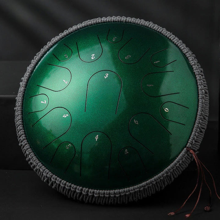 Tambor de lengüeta de acero Buddha Stones, sanación sonora, meditación consciente, batería de 15 notas, instrumento de percusión de 14 pulgadas - image 2