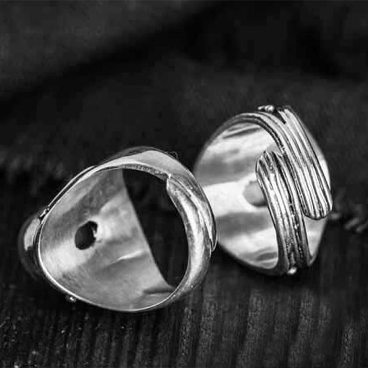 Anillo ajustable curativo de piedra lunar natural hecho a mano en plata de ley 925 con Buddha Stones - image 15