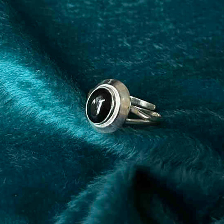 Anillo ajustable de la fortuna con Buddha Stones en plata de ley 925, hecho a mano, de ónix negro - Estilo Dos US6-US9 (Ajustable) - image 8