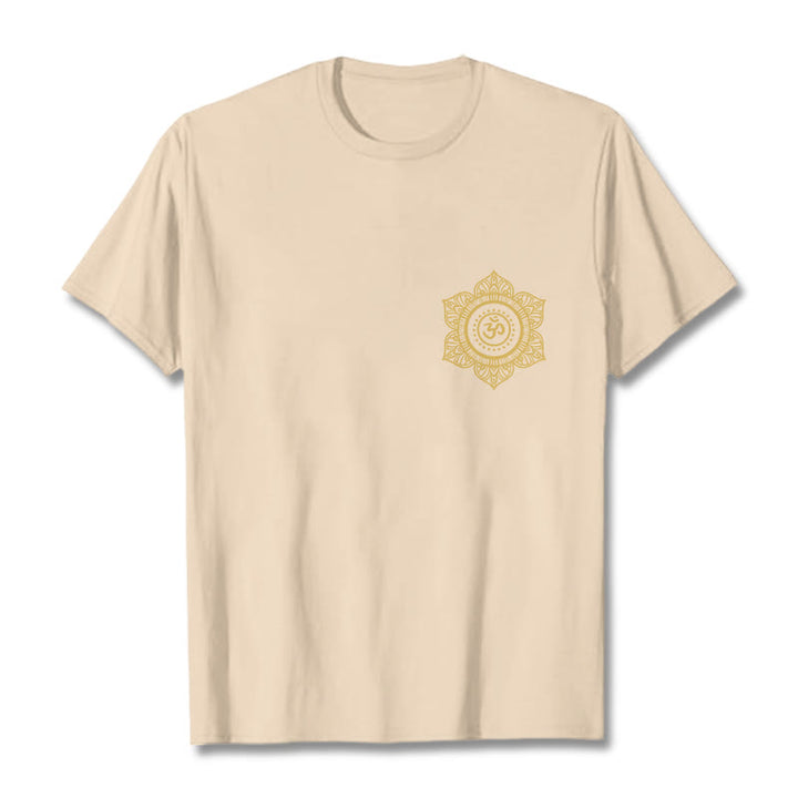 Camiseta con estampado OM de mandala dorado y Buddha Stones - Sopa de mariscos - 2XL - image 10