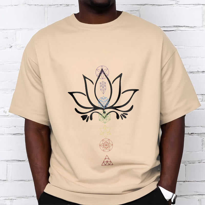Camiseta de geometría sagrada con Buddha Stones y loto - image 10