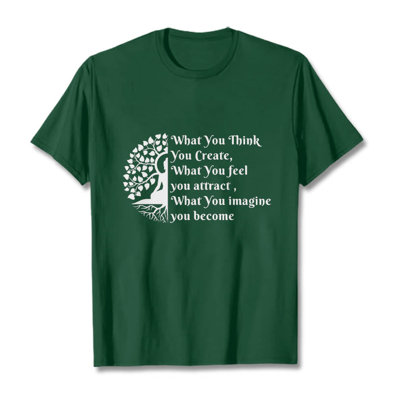 Camiseta con media meditación de Buddha Stones Buddha Tree - Verde bosque - 2XL - image 10
