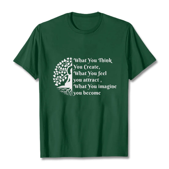 Camiseta con media meditación de Buddha Stones Buddha Tree - Verde bosque - 2XL - image 10