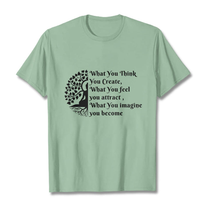 Camiseta con media meditación de Buddha Stones Buddha Tree - Verde pálido - 2XL - image 14