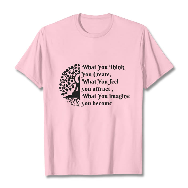 Camiseta con media meditación de Buddha Stones Buddha Tree - rosa claro - 2XL - image 12