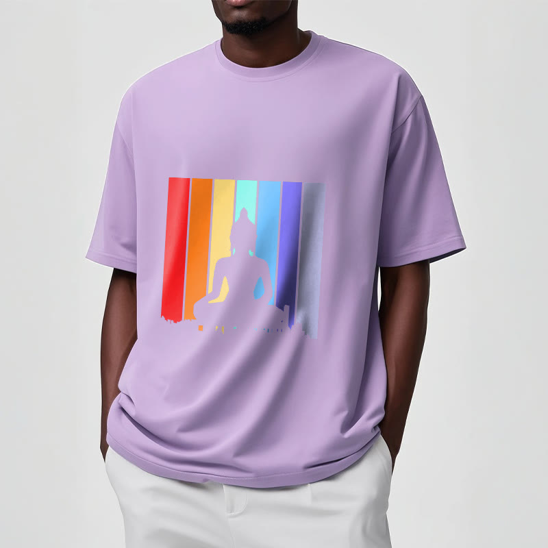 Camiseta arcoíris de Buddha Stones de meditación de Buda - image 17