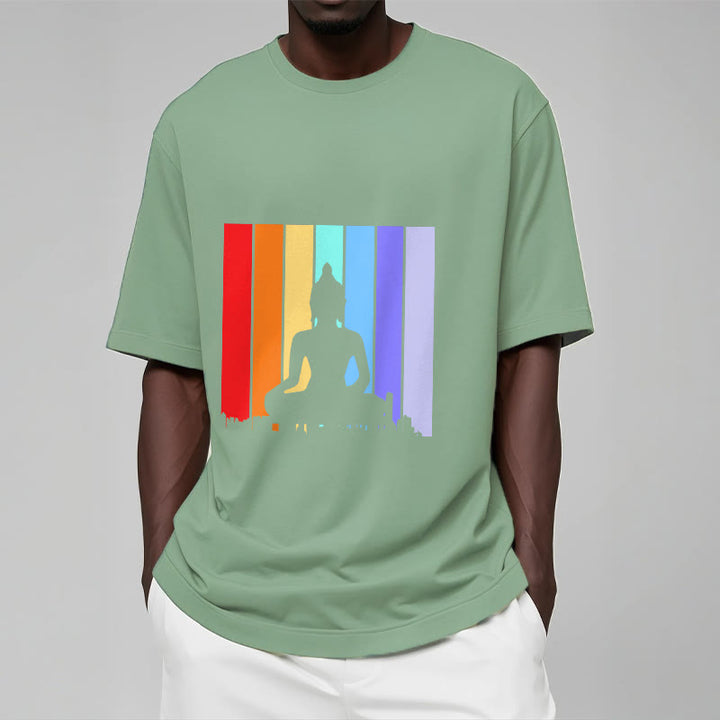 Camiseta arcoíris de Buddha Stones de meditación de Buda - image 15