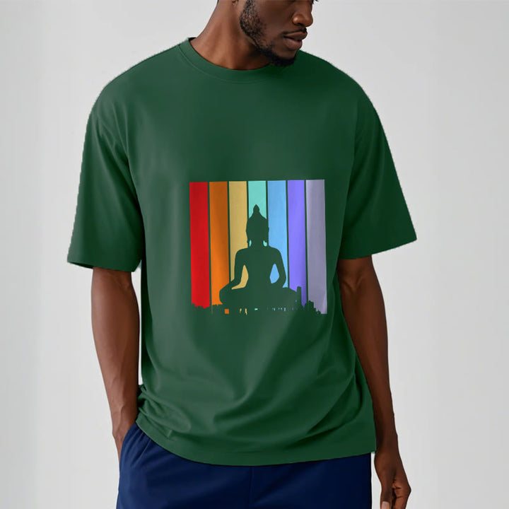Camiseta arcoíris de Buddha Stones de meditación de Buda - image 11