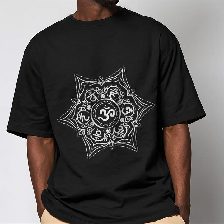 Camiseta con diseño de mandala de Buddha Stones Om Mani Padme Hum - image 4