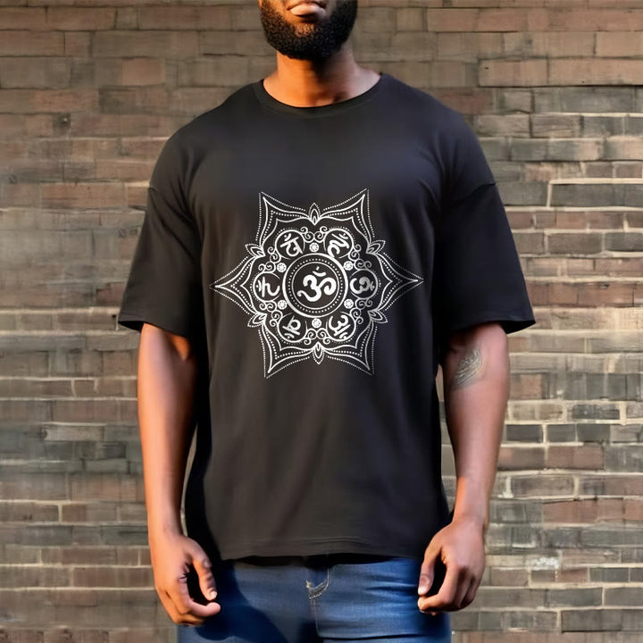 Camiseta con diseño de mandala de Buddha Stones Om Mani Padme Hum - image 5