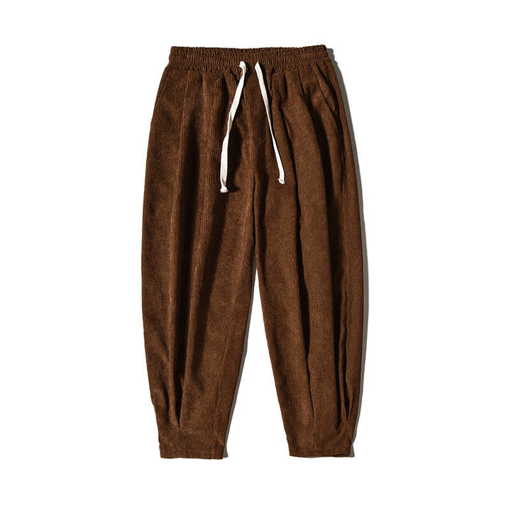Pantalones bombachos casuales de algodón liso con bolsillos para hombre de Buddha Stones - image 38