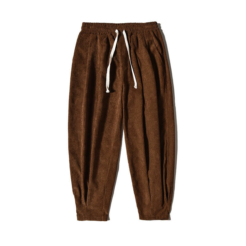 Pantalones bombachos casuales de algodón liso con bolsillos para hombre de Buddha Stones - image 38