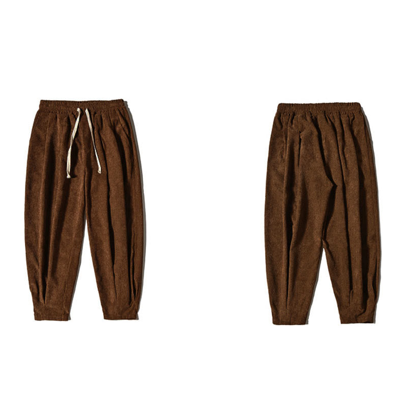 Pantalones bombachos casuales de algodón liso con bolsillos para hombre de Buddha Stones - image 39