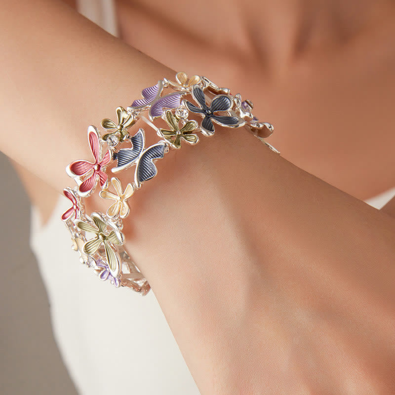 Pulsera elástica de aleación con diseño de Buddha Stones