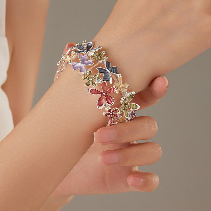 Pulsera elástica de aleación con diseño de Buddha Stones