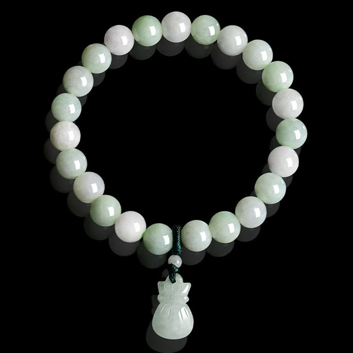 Pulsera de la suerte con amuleto de jade natural y Buddha Stones