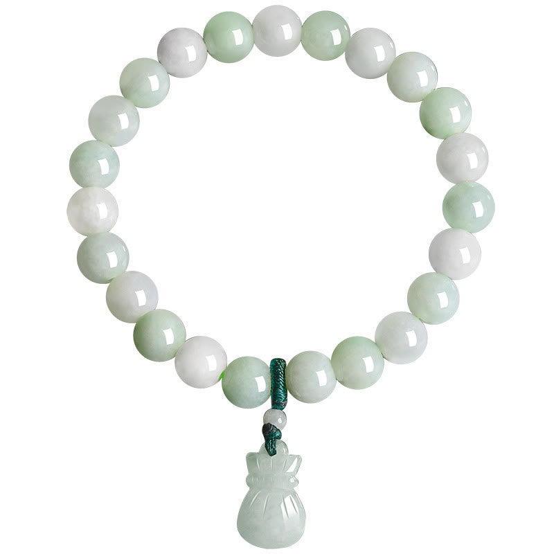 Pulsera de la suerte con amuleto de jade natural y Buddha Stones