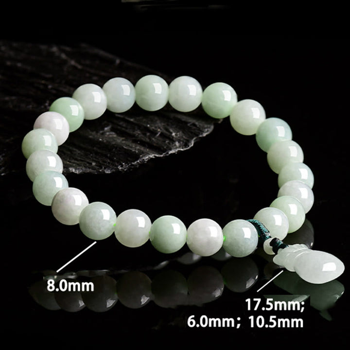 Pulsera de la suerte con amuleto de jade natural y Buddha Stones