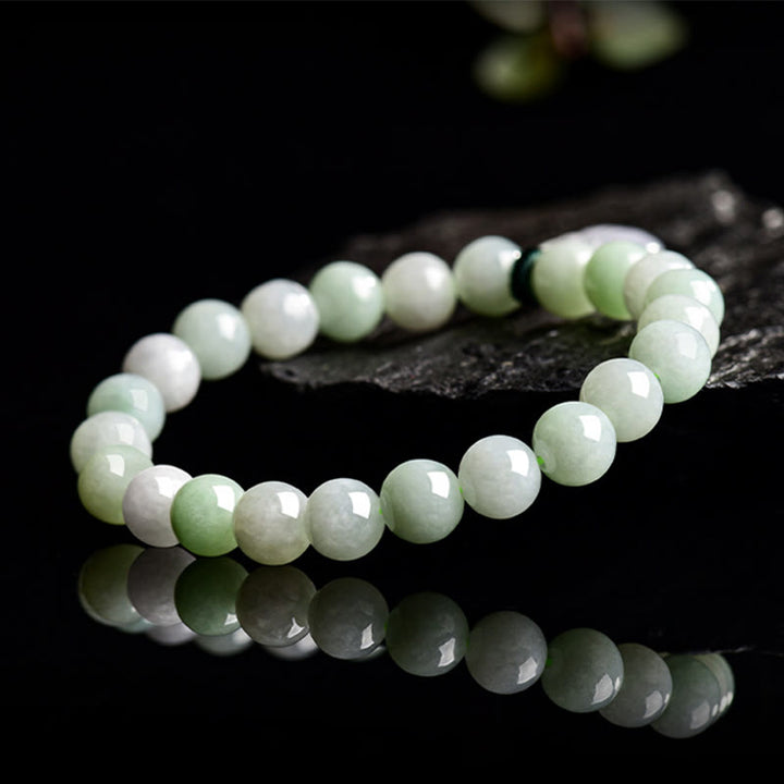 Pulsera de la suerte con amuleto de jade natural y Buddha Stones