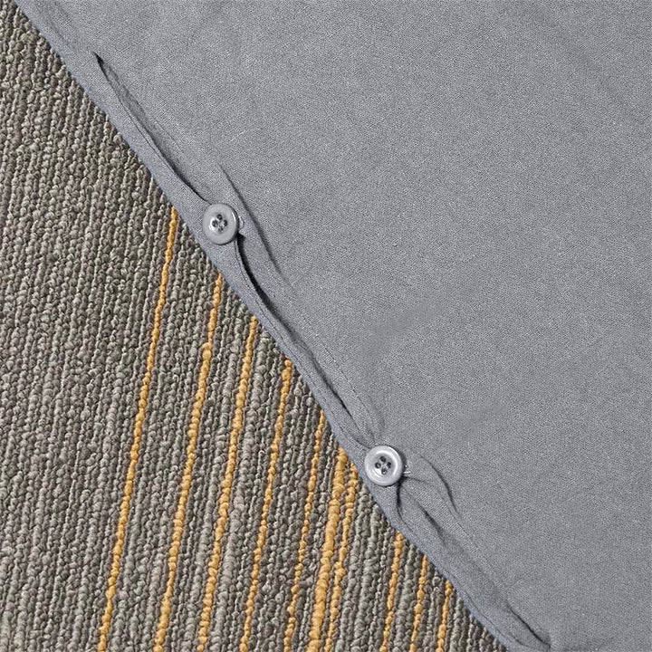 Pantalones de lino y algodón para mujer con diseño casual de Buddha Stones, color puro, con puños abotonados y bolsillos - image 43