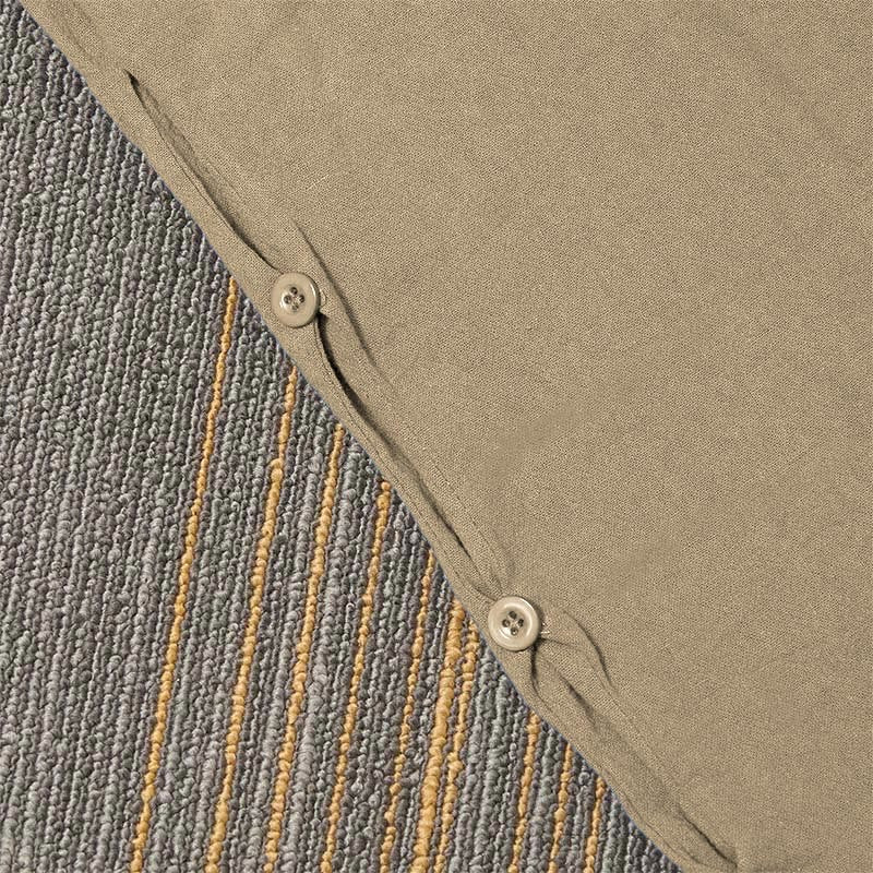 Pantalones de lino y algodón para mujer con diseño casual de Buddha Stones, color puro, con puños abotonados y bolsillos - image 5