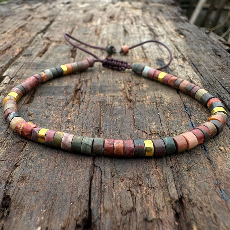 Pulsera de cuentas espaciadoras de rodonita y Buddha Stones para sanar relaciones