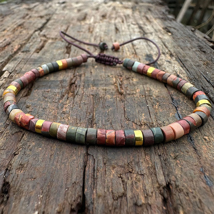 Pulsera de cuentas espaciadoras de rodonita y Buddha Stones para sanar relaciones