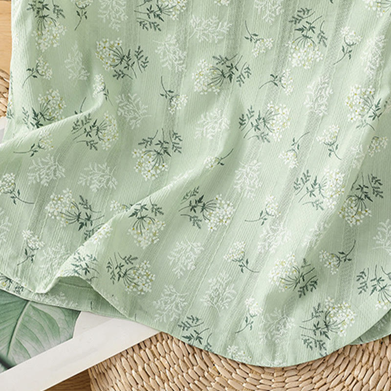 Chaleco sin mangas de algodón para mujer con estampado retro de Buddha Stones y estampado floral de plantas y botones de rana china - image 22